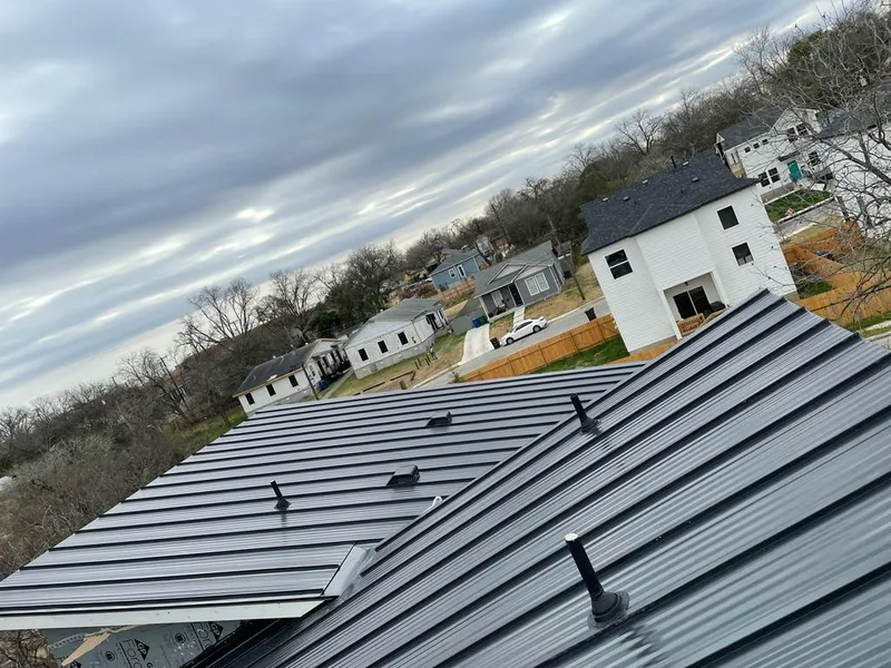 Standing seam metal roof panels with vents for Skylight Repair in Riga